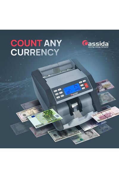 Cassida عداد النقود وكاشف العملات المزيفة (مناسب لأي عملة) (دول-فير) - 5520 UVMG