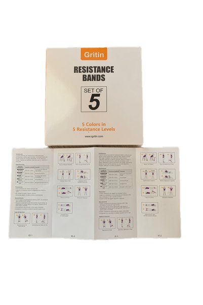 Gritin set 5 benzi elastice fitness