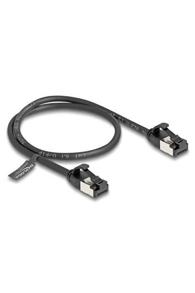DELOCK καλώδιο δικτύου 80182, CAT 8.1 U/FTP, 40Gbps, 0.50m, μαύρο