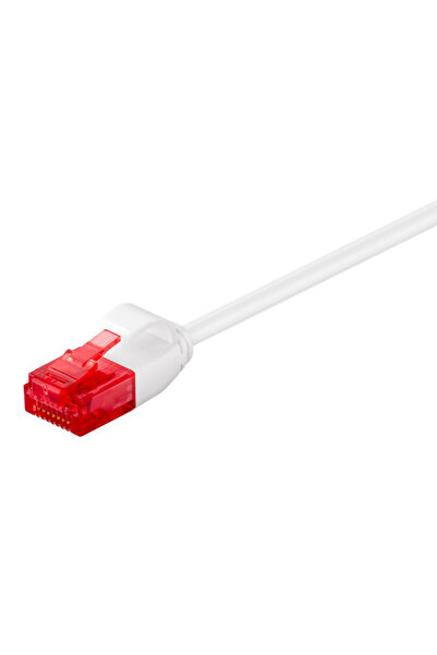 goobay καλώδιο δικτύου 71550, CAT 6 U/UTP, slim, copper, 250MHz, 0.25m, λευκό