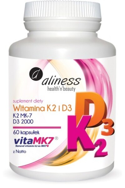Aliness Vitamina K2 + D3 MK-7 60 Capsule