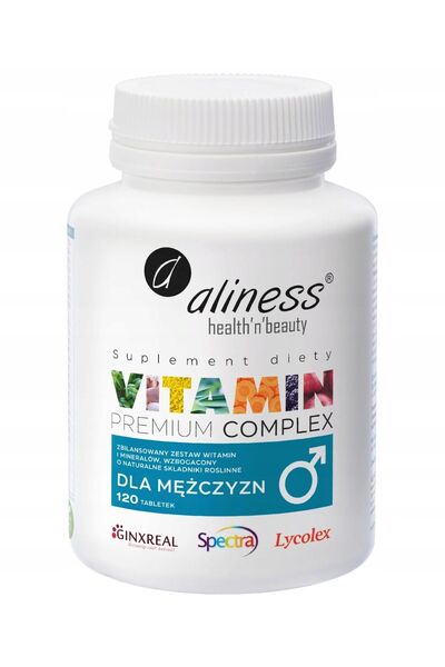 Aliness Complex Premium de Vitamine pentru Bărbați 120 Comprimate