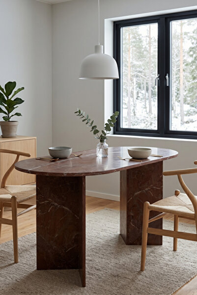 Skandi homeworks Nardo Mutfak Masası 110x50 cm Yemek Masası 4 Kişilik Masa