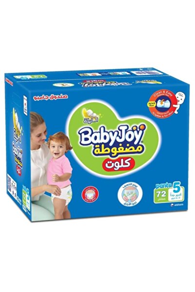 BabyJoy Compressed Diapers, Size 5 Junior, Jumbo Box, from 12 to 18 Kg, 72 Un...