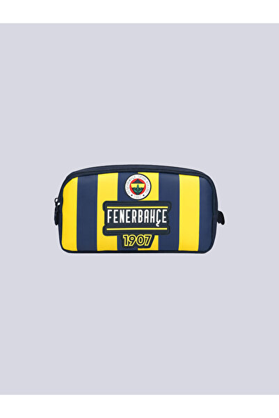 Fenerbahçe Lisanslı Kalemlik - Çubuklu Tasarım 2 Bölmeli Kalem Çantası
