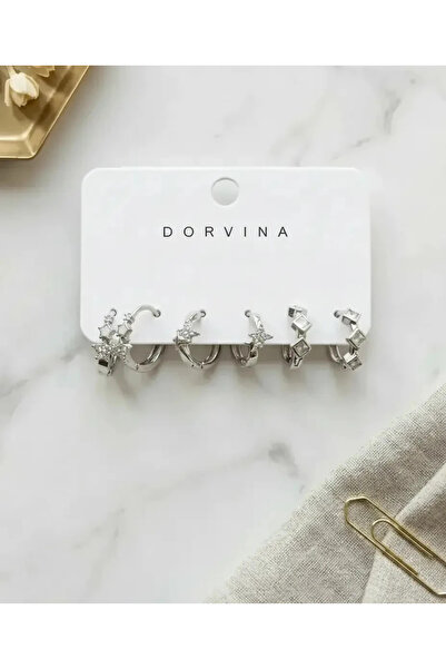 Dorvina Silver Color Brass Star Model Women's Earring Set Stylish Jewelry