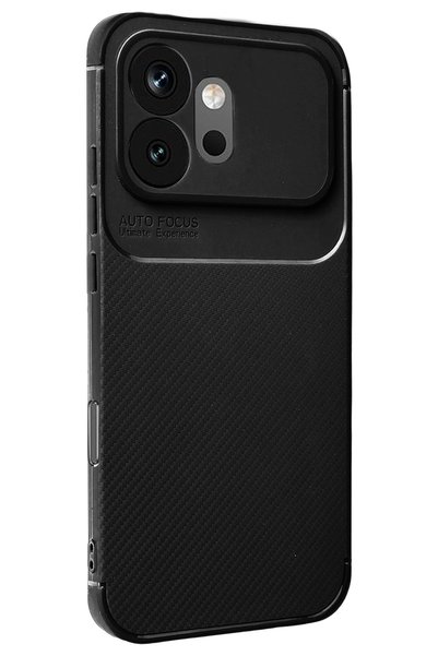 New Face غطاء كربوني من SHOPILKE لهاتف Honor 600 مع تركيز تلقائي (141734) - أسود