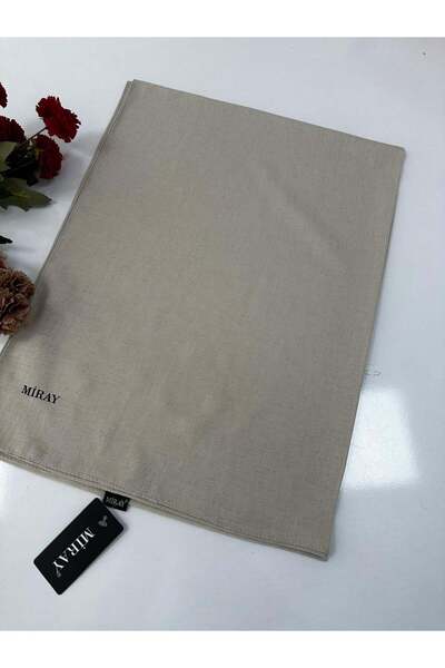 MİRAY Romeo Cotton Linen Shawl Color: Bone Vdm0115