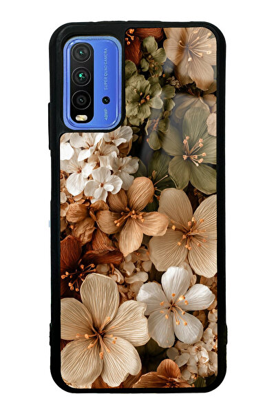 Spoyi Xiaomi Redmi 9T Güz Buketi Tasarımlı Glossy Telefon Kılıfı