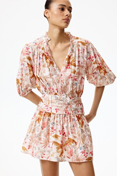 H&M Drapeli Tunik Elbise