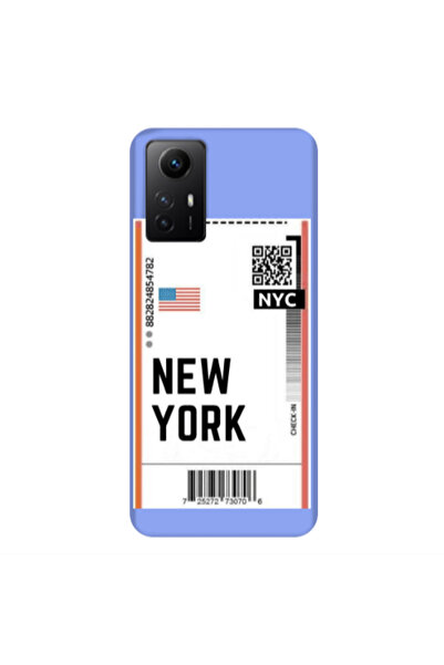 Other Xiaomi Redmi Note 12s New York NYC Light Purple Colored Silicone TPU Θήκη
