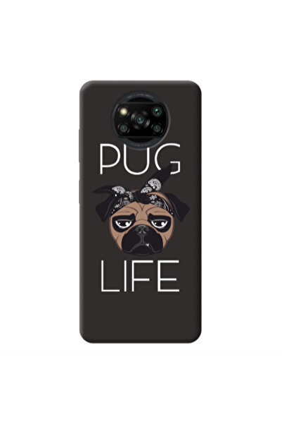 Other Xiaomi Poco X3 /X3 Pro Pug Life Black Colored Silicone TPU Θήκη