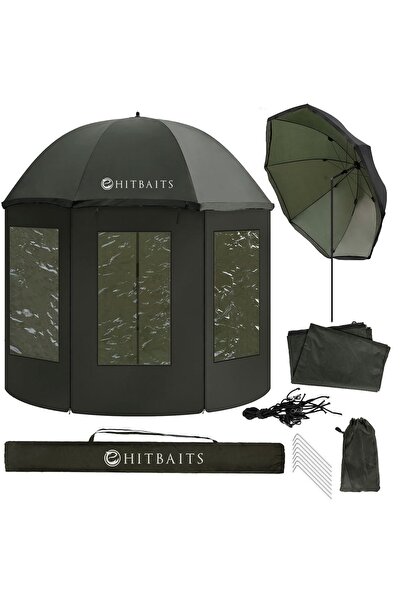 Hitbaits Umbrelă de pescuit impermeabilă, cort de pescuit Alpha 240 cm