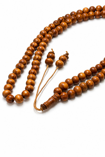 Deniz Elmasları Bamboo Tree 99-Piece Coarse Grain Prayer Beads – Natural Look...