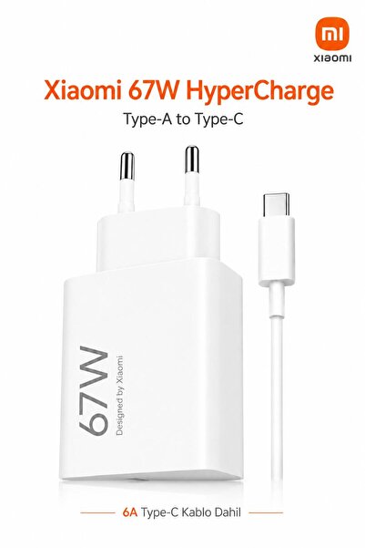 Xiaomi 67W HyperCharge Şarj Aleti Turbo Hızlı Şarj Seti 6A Type-C Kablo
