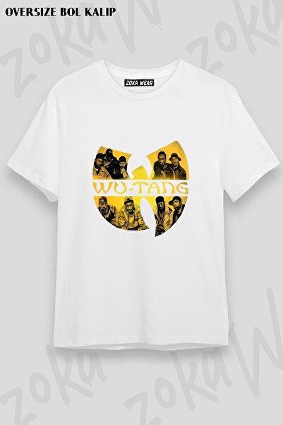 ZOKAWEAR Tricou unisex cu imprimeu Wu Tang Clan v6, model larg