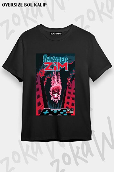 ZOKAWEAR Μπλουζάκι Unisex Loose Fit με στάμπα Invader Zim v24