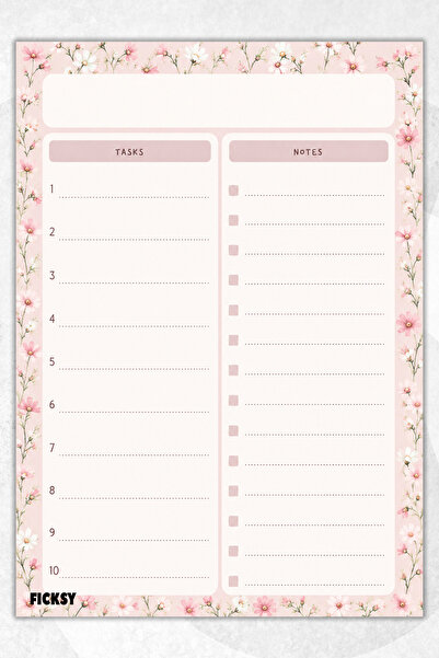 Ficksy To-Do List - A5 - 50 Pages - to Do List - Checklist - Check List - Pla...