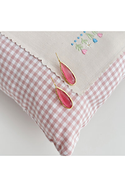 Boise Atelier Harmon Pink Steel Earring | Çelik Küpe