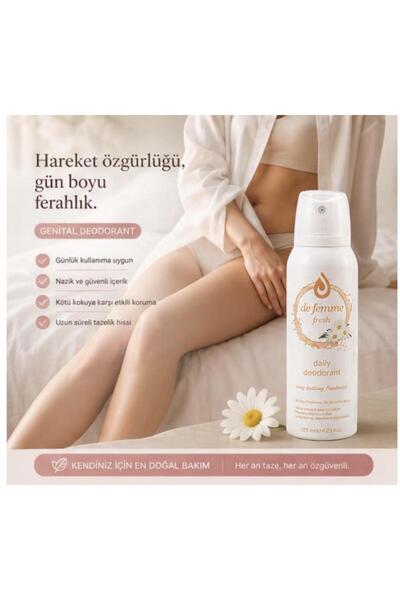 De Femme Fem Fresh Daily İntim Genital Bölge Deodorant 125 Ml