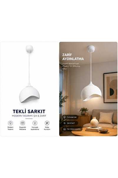 VoltMARKET Türkiye’nin Elektrik Marketi Voltmarket Dekoratif Tekli Sarkıt Avi...
