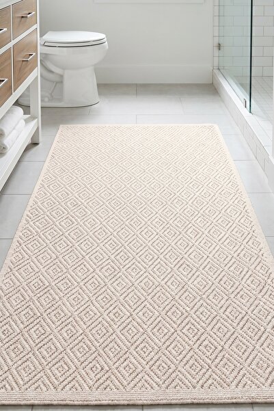 Halispecial Corridor Krem Yolluk 80x150 cm | %100 Pamuk, Yıkanabilir,Mutfak,B...