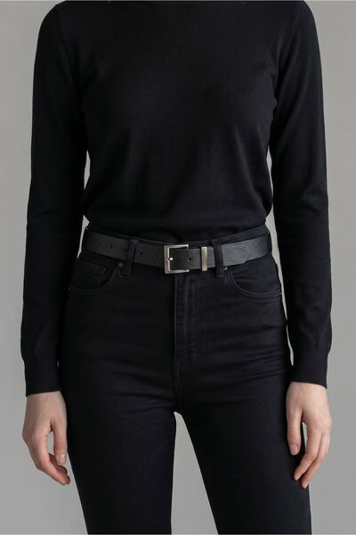 Kemerix 100% Genuine Leather Women's Suit Buckle Belt 2.8 cm Jean Belt Pants ...