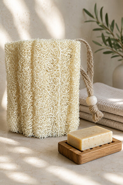 Bobo's Farm Doğal Kabak Lif Duş Lifi XL Boy %100 Bitkisel (Loofah)