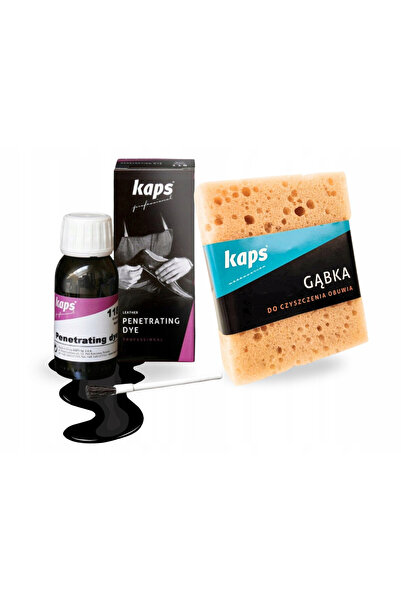 kaps Kit de ingrijire a incaltamintei, Kaps, vopsea neagra pentru piele 50 ml...