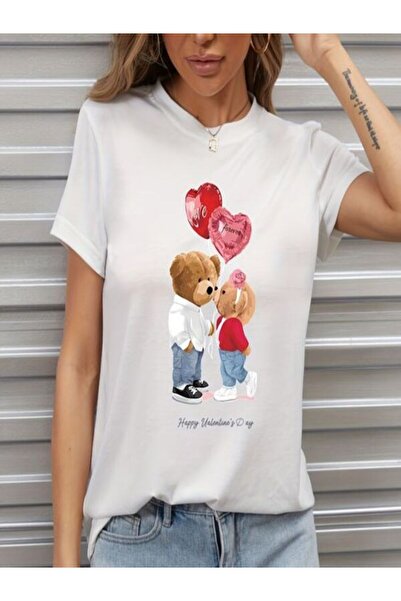 COZYWEAR Cute Teddy Bear Printed Women's T-Shirt