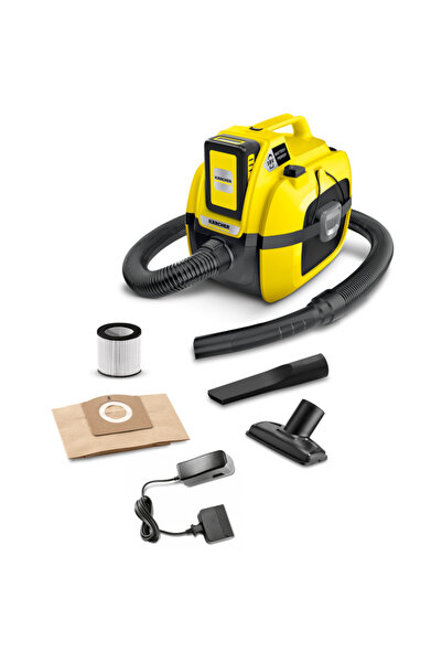 Karcher WD 1 Compact Cordless Wet & Dry Vacuum Cleaner Set, 7L