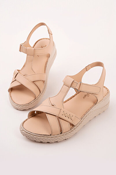 Madam Tarz VRP-115 Sandale cu curea cu velcro din piele naturală
