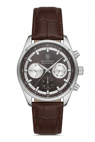 Homies Men's Brown Leather Cord Brown Dial Function Wristwatch 2 Years Warranty