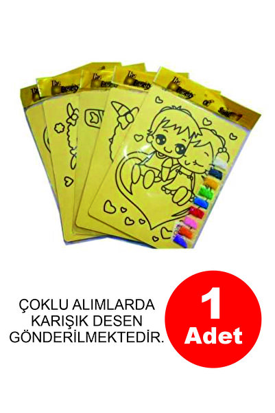 My Think Tekli Kum Boyama Seti A4 Büyük Boy (Karışık Desenler)