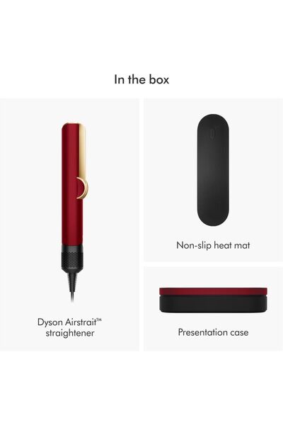 DYSON [Limited Edition] Airstrait Hair Straightener [Red Velvet & Gold] |Wet-...
