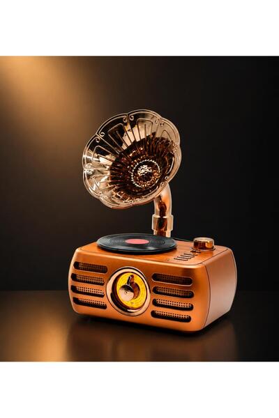 BLOMSTER Everton rt-704 Gramofon Görünümlü Nostaljik Bluetooth Radyo Müzik Çalar