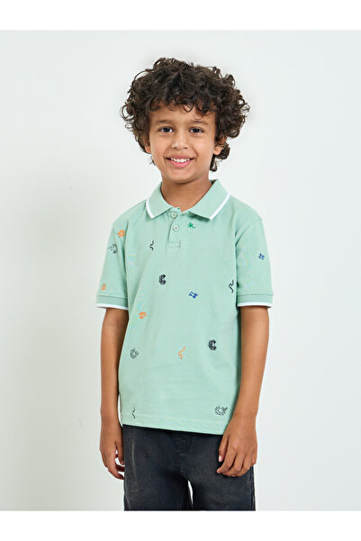Styli Boys Embroidered Polo T-Shirt