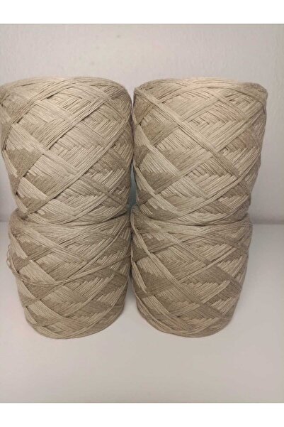 kartopya Bej Renkli İtalyan Merserize Koton Örgü İpi 400gr(4x100 Gr)