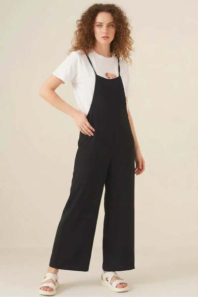 ALFA AKSESUAR 03 Women's Strappy Black Jumpsuit