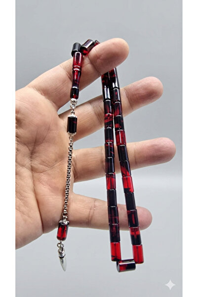 Heves Tesbih Aksesuar 7x11 mm Kesme Ateş Kehribar Tesbih