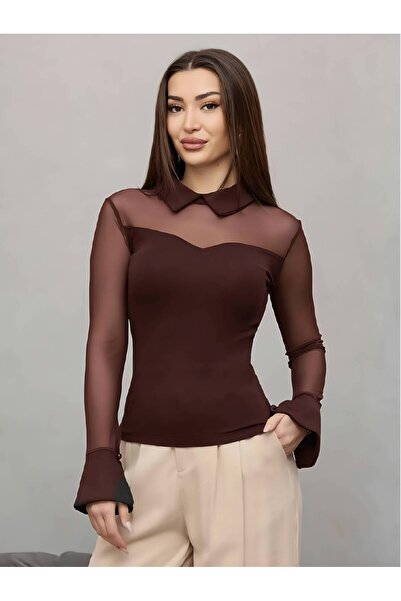 1way Long-Sleeved Blouse with Elegant Design