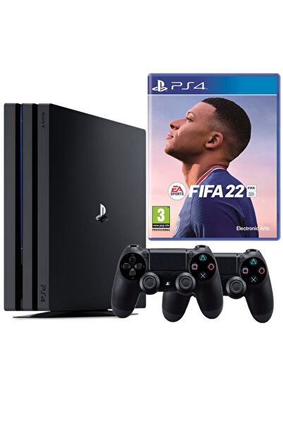 Sony PlayStation 4 PRO PS 4 1 TB + 2 Controlere + FIFA 22 Second-Hand Consolă SH