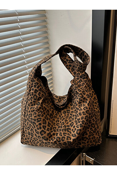 Take Two By Styli Coffee Brown Leopard Print Shoulder Bag