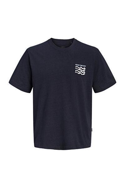 Jack & Jones Lacivert Erkek Yazı Baskılı T-Shirt 12294944 JPRBLAJAKE SS TEE