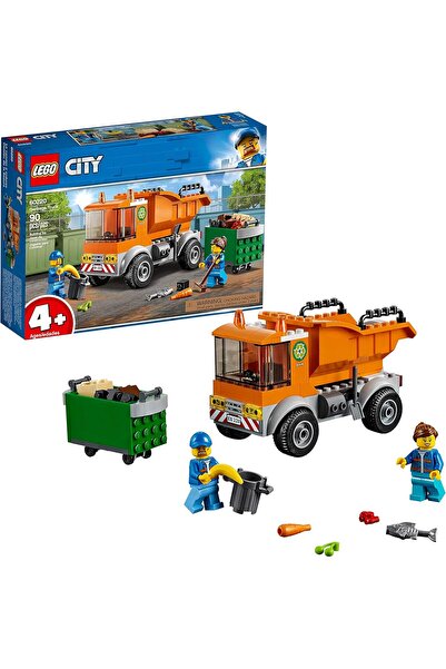 LEGO مجموعة بناء سيارة جمع القمامة سيتي جريت فيهيلز 60220 (90 قطعة)