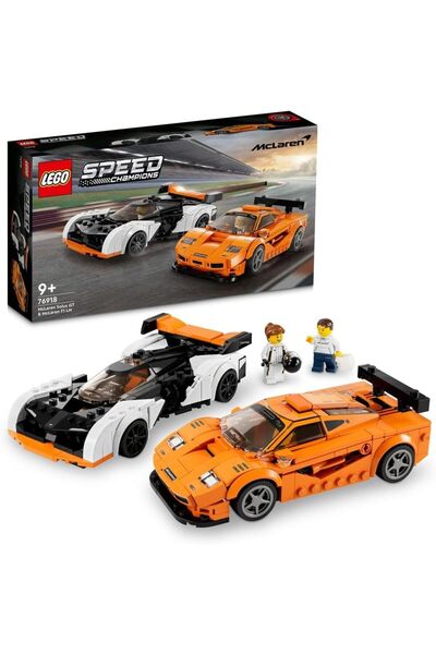 LEGO 76918 سبيد تشامبيونز ماكلارين سولوس جي تي وماكلارين إف1 إل إم، سيارتان أ...