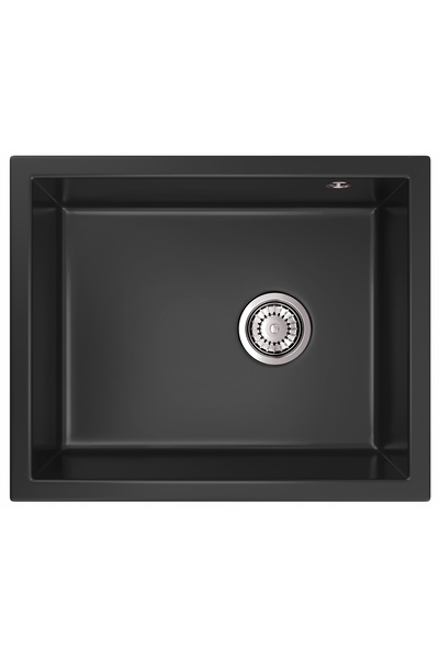 Granitan Chiuveta suspendata cu sifon Granitan, 56x46x19cm, Granit, Negru