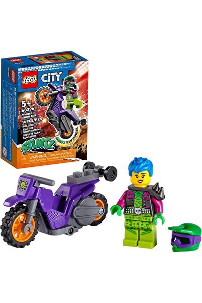 LEGO City Wheelie Stunt Bike 60296 Building Kit (14 Pieces)