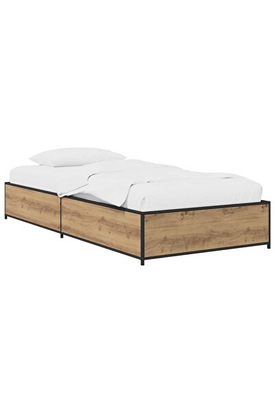 vidaxl Cadru de pat Stejar Artizanal 80 x 200 cm Lemn prelucrat