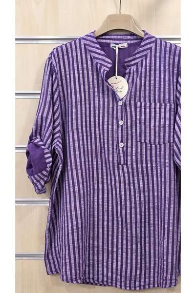 Park Moda İtalyan Gömlek Çizgi Desen %100 Pamuklu